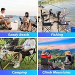 NNEOBA Portable Outdoor Camping Chair with Footrest - Folding Moon Chair - Image 3
