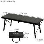 NNEOBA IGT 4-Unit Outdoor Camping Ultralight Folding Table Black - Image 4