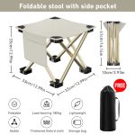 NNEOBA Outdoor Portable Folding Stool White - Image 2