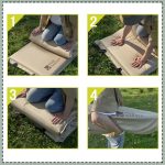 Inflatable Camping Air Mattress Single Sleeping Pad Brown - Image 3