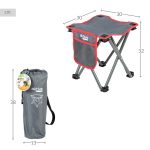 Stool Aktive Foldable Camping Grey 30 x 32 x 30 cm (4 Units) - Image 4