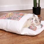 Japanese Cat Bed Warm Cat Sleeping Bag Deep Sleep Cave Winter Removable Pet House Bed for Cats Dogs Nest Cushion with Pillow - Image 16