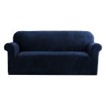 NNEDSZ Velvet Sofa Cover Plush Couch Cover Lounge Slipcover 3 Seater Sapphire