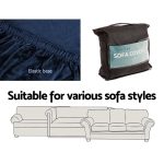 NNEDSZ Velvet Sofa Cover Plush Couch Cover Lounge Slipcover 3 Seater Sapphire - Image 5