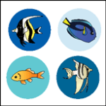 SHAPES ETC. Incentive Stickers - Aquarium (Pack of 1728)