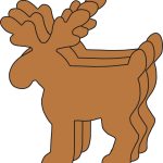 SHAPES ETC. Large Single Color Creative Foam Cut-Outs - Deer