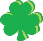 SHAPES ETC.  Green Shamrock Assorted Color Creative Cut-Outs- 5.5”