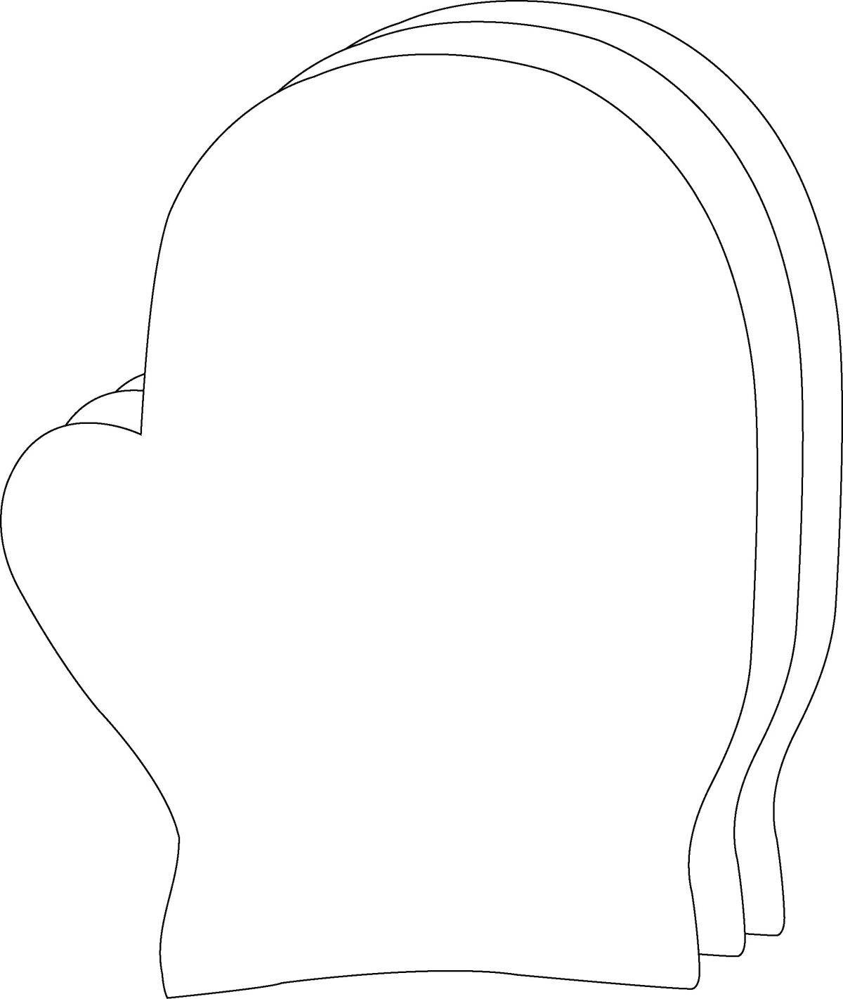 SHAPES ETC. Mitten Single Color Super Cut-Outs- 8” x 10” - Image 1