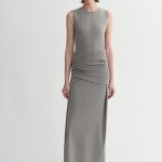 Ice silk wool blend dress with adjustable waistline, hip-flattering design, slim fit for a figure-slimming effect