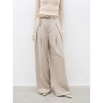 "City Stroll" casual and relaxed wool-blend double-pleated straight draped wide-leg casual trousers for autumn - Image 10