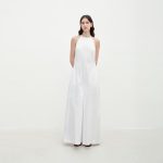"Piano Music" halterneck waist-cinching cocoon dress
