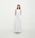 "Piano Music" halterneck waist-cinching cocoon dress - Image 10