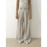 "City Stroll" casual and relaxed wool-blend double-pleated straight draped wide-leg casual trousers for autumn - Image 15