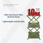 Portable Three-Tier Outdoor Folding Shelf for Camping, BBQ, and Garden Storage - Image 3