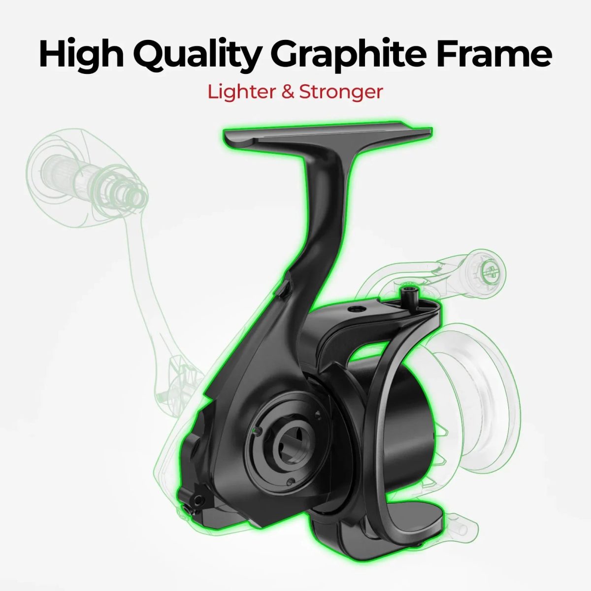 NNEOBA Spinning Fishing Reel 4000 Series High-Speed Green - Image 4