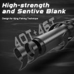 2.2M Fast Action Spinning Rod Light Carbon Lure Rod Black - Image 3