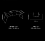 Camping IGT Folding Portable Wood And Grill Table Black - Image 3