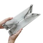 Ultralight Mini Folding Camping Table Silver - Image 3
