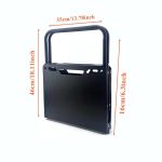 Foldable Hollowed Surface Camping Table Black - Image 5