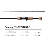 TH-532XULC-F Ultralight Spinning Casting Rod Carbon Brown - Image 2