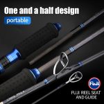 2-Section Carbon Fiber Fast Jigging Rod PE2-4 Spinning Rod Black - Image 2