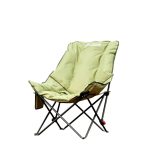 High-Back Adjustable Camping Moon Folding Leisure Chair Green