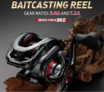 9BB Baitcasting Fishing Reel with Spare Spool Black - Image 2