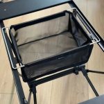 Folding Camping Mesh Basket Drainable Storage Bag Black - Image 3