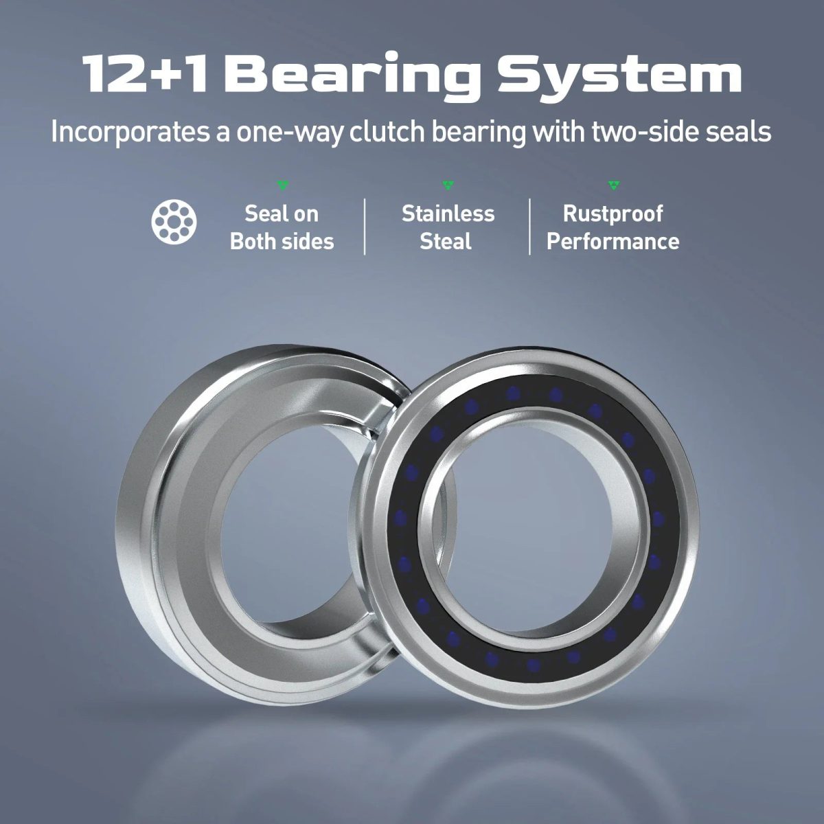 Flag Round Baitcasting Reel 5000 13kg Max DragRight Hand Silver - Image 4