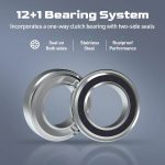 Flag Round Baitcasting Reel 5000 13kg Max DragRight Hand Silver - Image 4