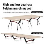 NNEOBA Portable Folding Camping Cot Outdoor Bed Khaki - Image 2