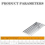 NNEOBA 3.6M Portable Carbon Fiber Carp Spinning Rod Black - Image 4