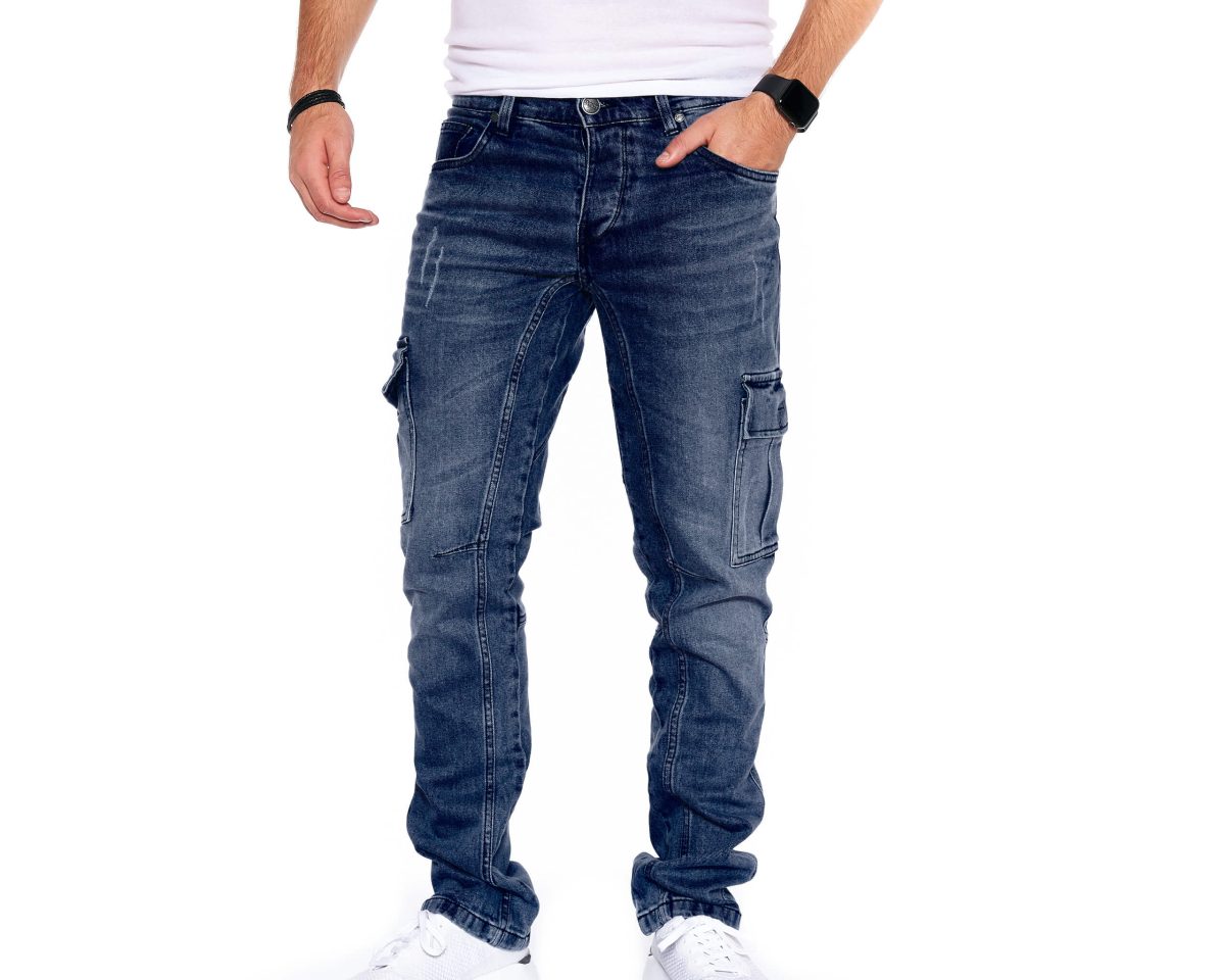 STYLEKO Cargo Jeans Hose Gürtelschlaufen - Image 1