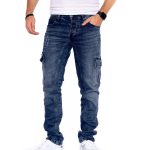STYLEKO Cargo Jeans Hose Gürtelschlaufen