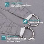 Premium Triangle Sun Shade Sail with Ropes (Grey) - Image 3