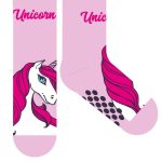 Unikornis csúszásgátlós teliplüss normál zokni gyerekeknek