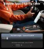 NNEDSZ CHOETECH TC0030 65W 3-Port Fast Car Charger with 3.3ft Type-C Stretchable Cable - Image 4