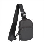 NNEDSZ Universal Nylon Chest Bag For 5.5 Inch -7.2 Inch Phones Fashionable And Functional - Grey