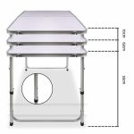 NNEDSZ Portable Folding Picnic Camping Set BBQ Party Aluminium Table 4 Foldable Chairs - Image 4