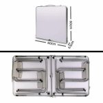 NNEDSZ Portable Folding Picnic Camping Set BBQ Party Aluminium Table 4 Foldable Chairs - Image 5