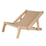 NNEDSZ Adjustable Wooden Cat Lounge Chair - Comfortable Woven Hammock for Cats
