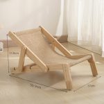 NNEDSZ Adjustable Wooden Cat Lounge Chair - Comfortable Woven Hammock for Cats - Image 5
