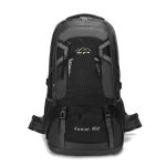 NNEDSZ Large 60L Black Waterproof Hiking Backpack for Travel, Camping, and Outdoor Adventures - Durable and Lightweight