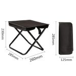 NNEDSZ Black Outdoor Folding Stool with Carrying Handle - Portable Camping Seat, Fishing Chair, Collapsible Zipper Stool for Outdoors, Queueing, and More - Image 2