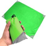 NNEDSZ Green And Grey Portable Waterproof Camping Mat - Foldable Picnic and Beach Blanket