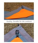 NNEDSZ Green And Grey Portable Waterproof Camping Mat - Foldable Picnic and Beach Blanket - Image 2