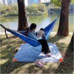 NNEDSZ Green And Grey Portable Waterproof Camping Mat - Foldable Picnic and Beach Blanket - Image 4