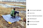 NNEDSZ Green And Grey Portable Waterproof Camping Mat - Foldable Picnic and Beach Blanket - Image 5