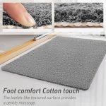 NNEDSZ White Non-Slip Loofah-Style Bathroom Mat - Quick-Dry and Soft 44*75cm - Image 4