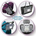 NNEDSZ Grey Portable Baby Diaper Changing Pad with Storage Pockets - Travel Essentials for Parents - Image 5
